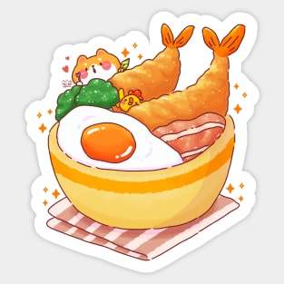 Cute Shiba Inu Donburi Sticker